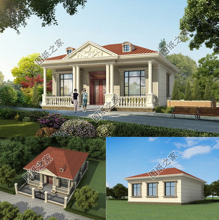 農村一層別墅設計圖效果圖