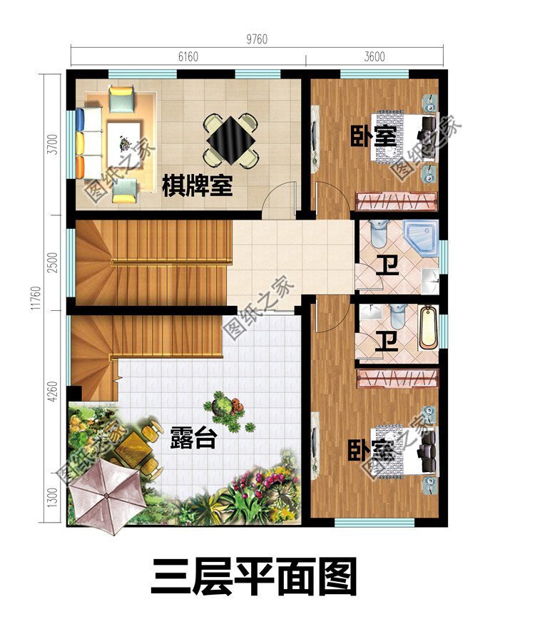 三套平屋頂別墅設計，施工簡單造價不高，真正適合老百姓建造
