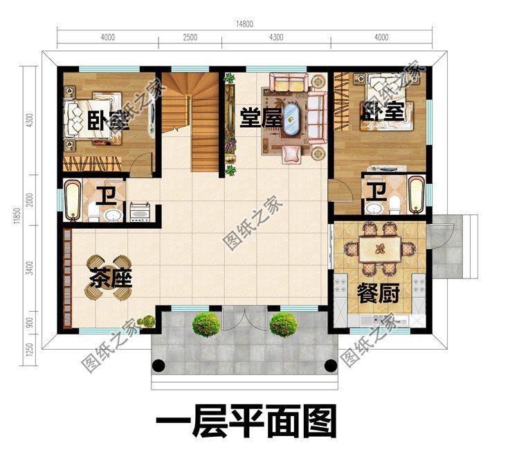 三套平屋頂別墅設計，施工簡單造價不高，真正適合老百姓建造