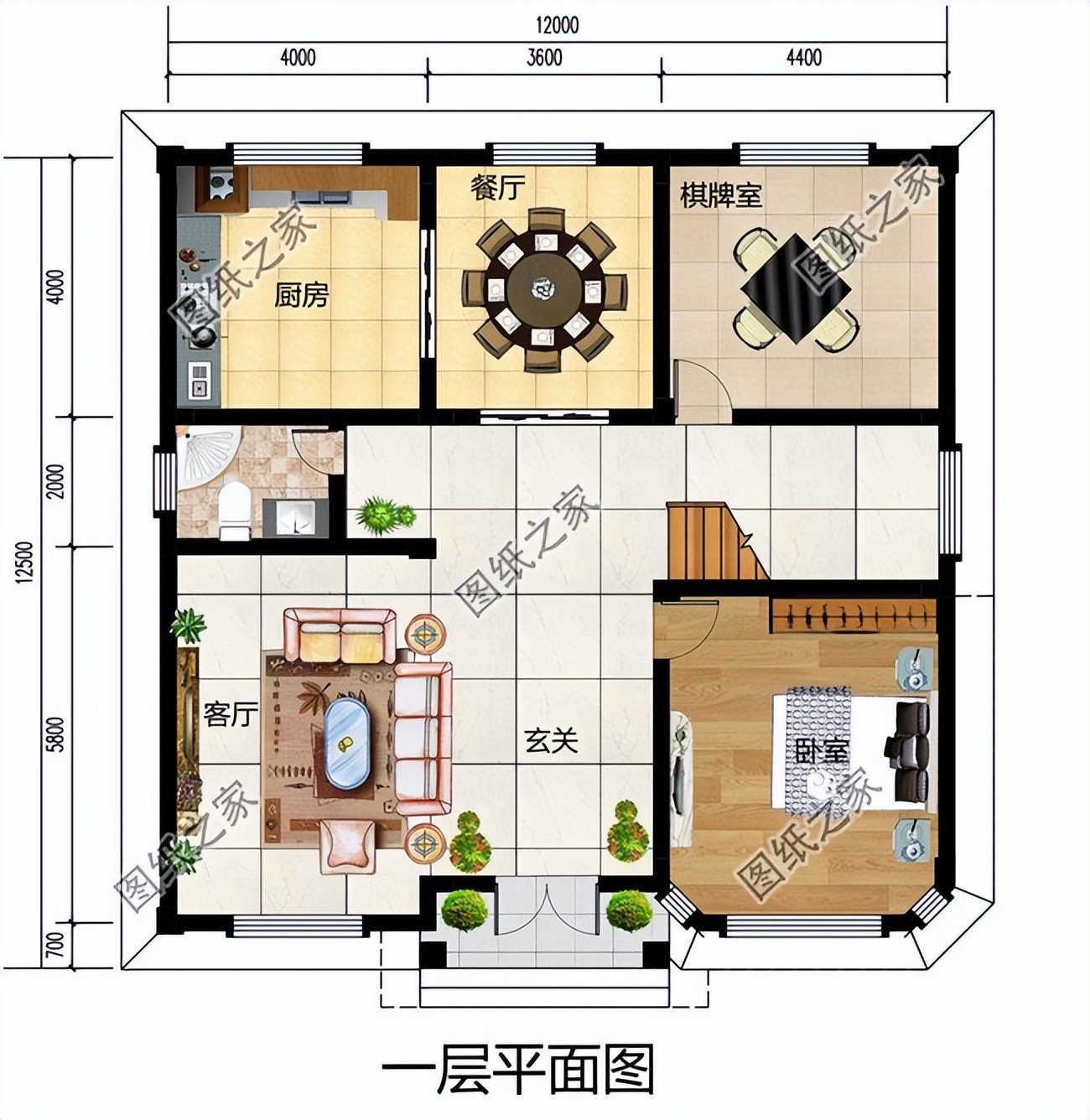 農(nóng)村帶露臺別墅設(shè)計，舒適布局外觀簡約大方，備受歡迎