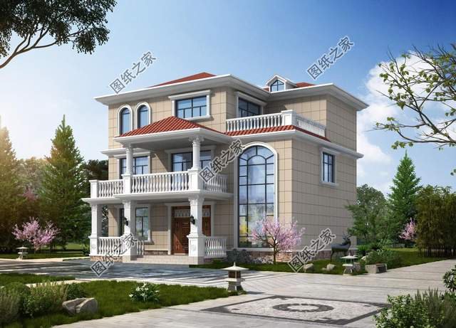 五款三層別墅設計，外觀新穎時尚，建一棟妥妥的人生贏家