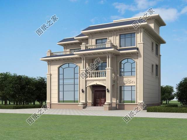 五款三層別墅設計，外觀新穎時尚，建一棟妥妥的人生贏家