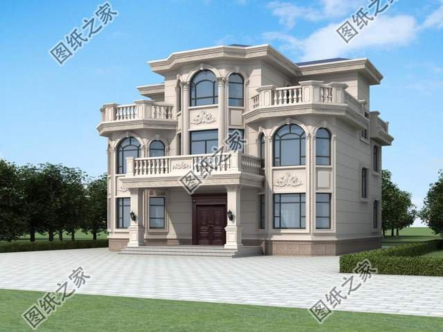 五款三層別墅設計，外觀新穎時尚，建一棟妥妥的人生贏家