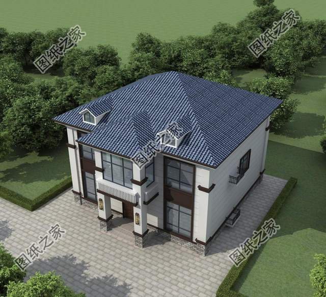 鄉村二層別墅設計，造型錯落有致，美觀大氣