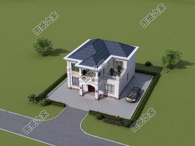 鄉村二層別墅設計，造型錯落有致，美觀大氣