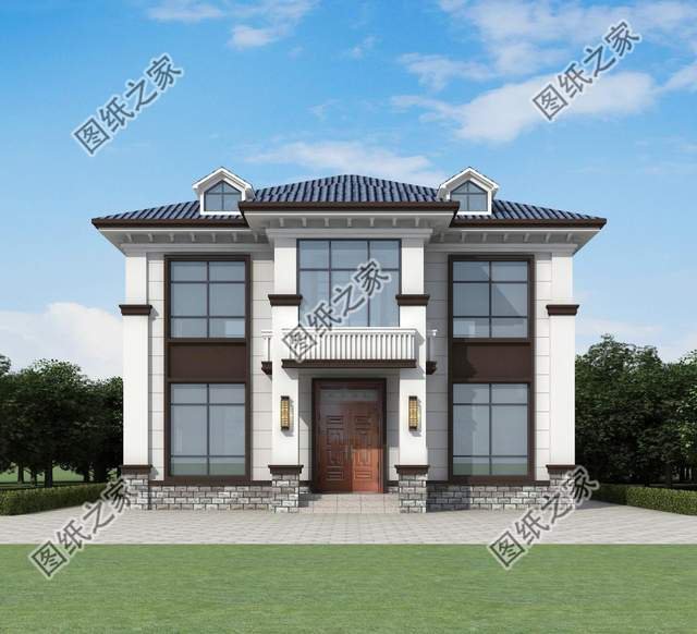 鄉村二層別墅設計，造型錯落有致，美觀大氣