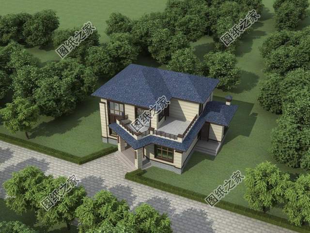 鄉村二層別墅設計，造型錯落有致，美觀大氣