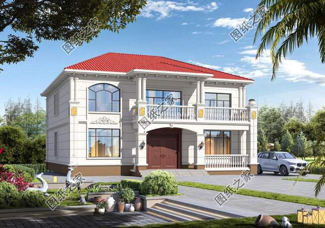 鄉村二層別墅設計，造型錯落有致，美觀大氣