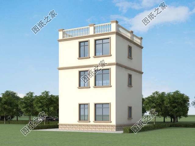 三層兩開間別墅設計，小面寬也能建好房，城里人看了都羨慕了