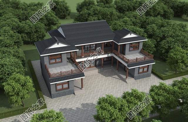 中式合院別墅設計推薦，既寬敞又大氣享受放松愜意生活