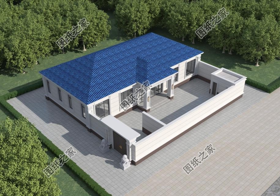 農村大開間一層自建房設計，造價經濟實惠，晚年養老必備選擇