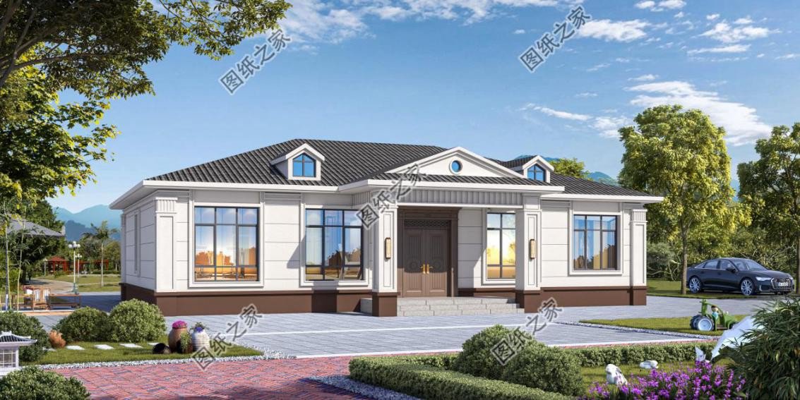 農村大開間一層自建房設計，造價經濟實惠，晚年養老必備選擇