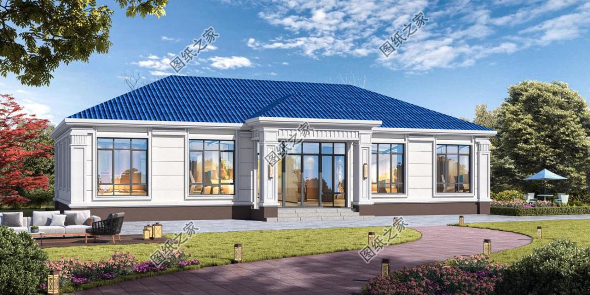 農村大開間一層自建房設計，造價經濟實惠，晚年養老必備選擇