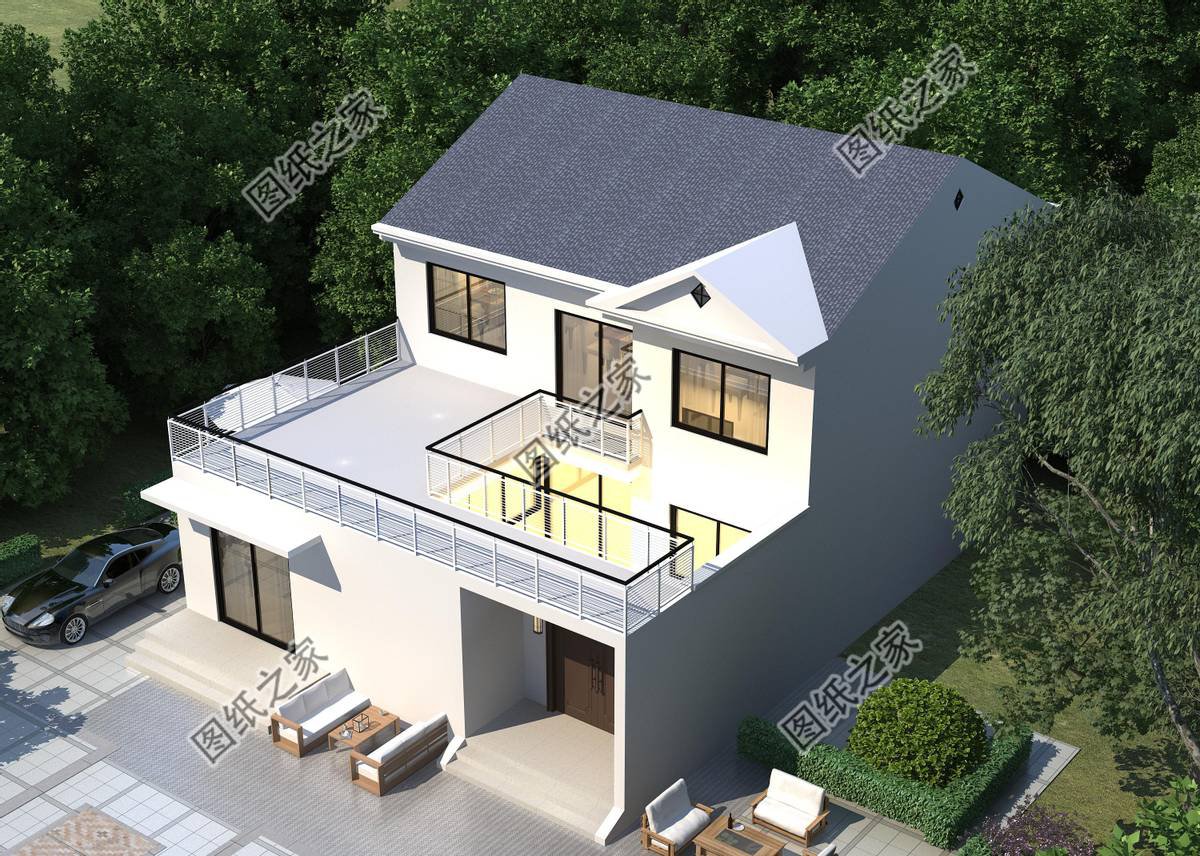 現代風鄉村自建房設計，全是年輕人喜歡的潮流元素，美觀大氣