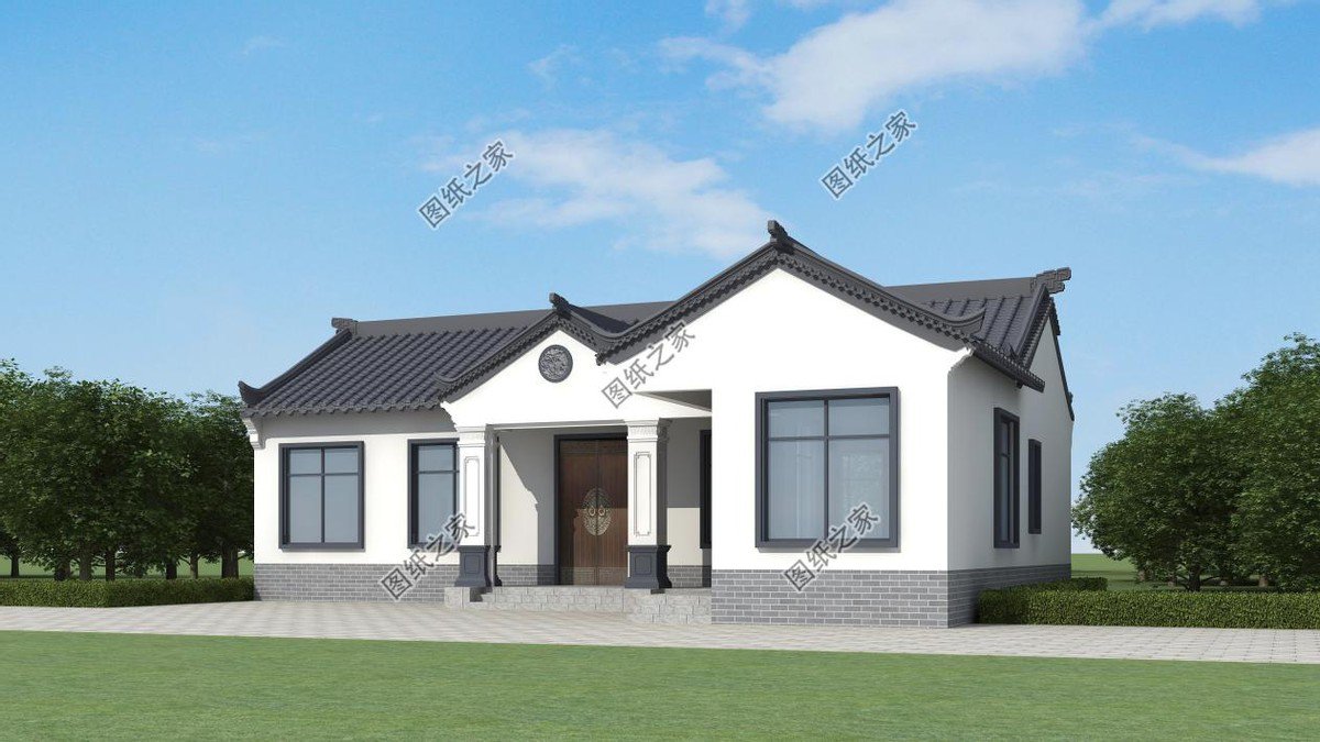 農村一層自建房設計圖推薦，真正實用的好設計，美觀又舒適