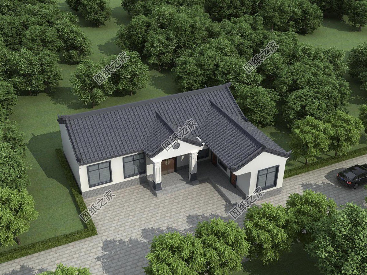 農村一層自建房設計圖推薦，真正實用的好設計，美觀又舒適