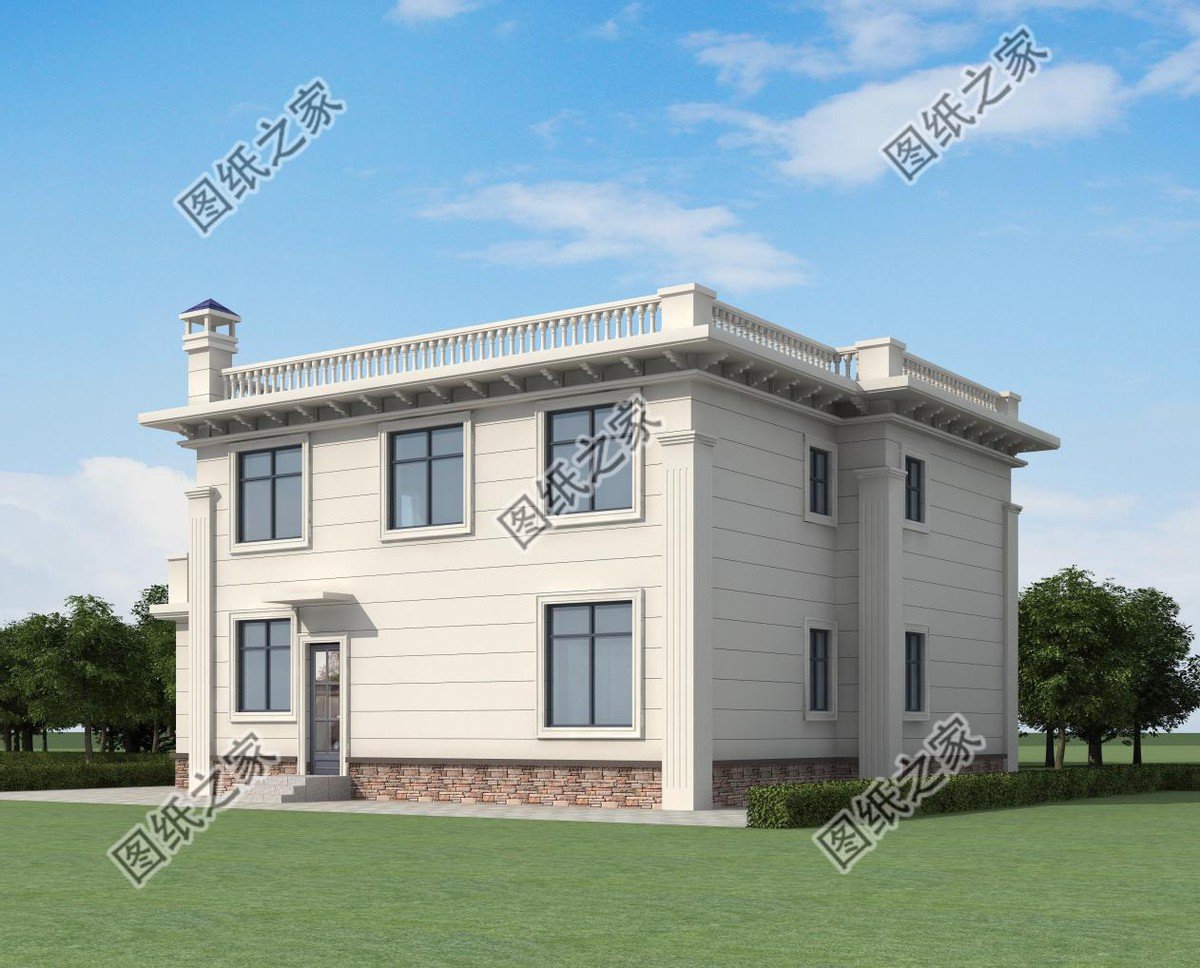 平屋頂農村別墅設計，施工難度較小，實用性更強