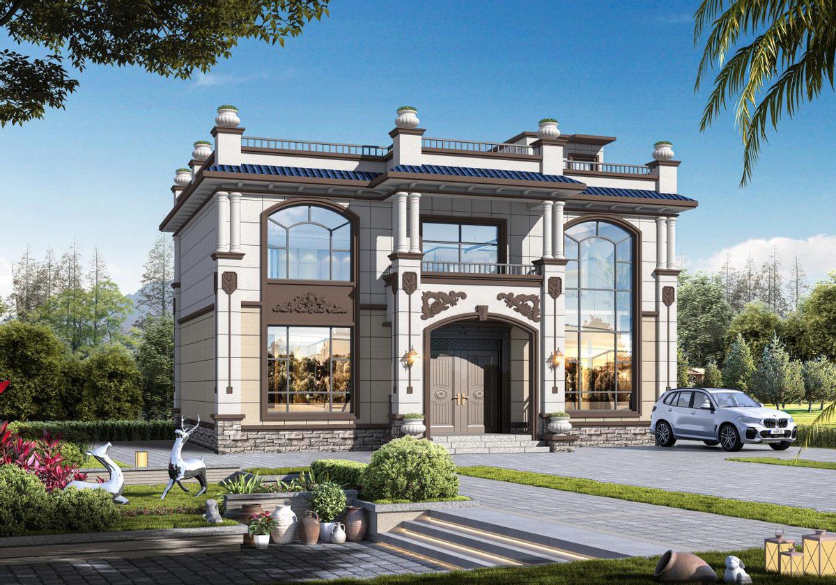 平屋頂農村別墅設計，施工難度較小，實用性更強