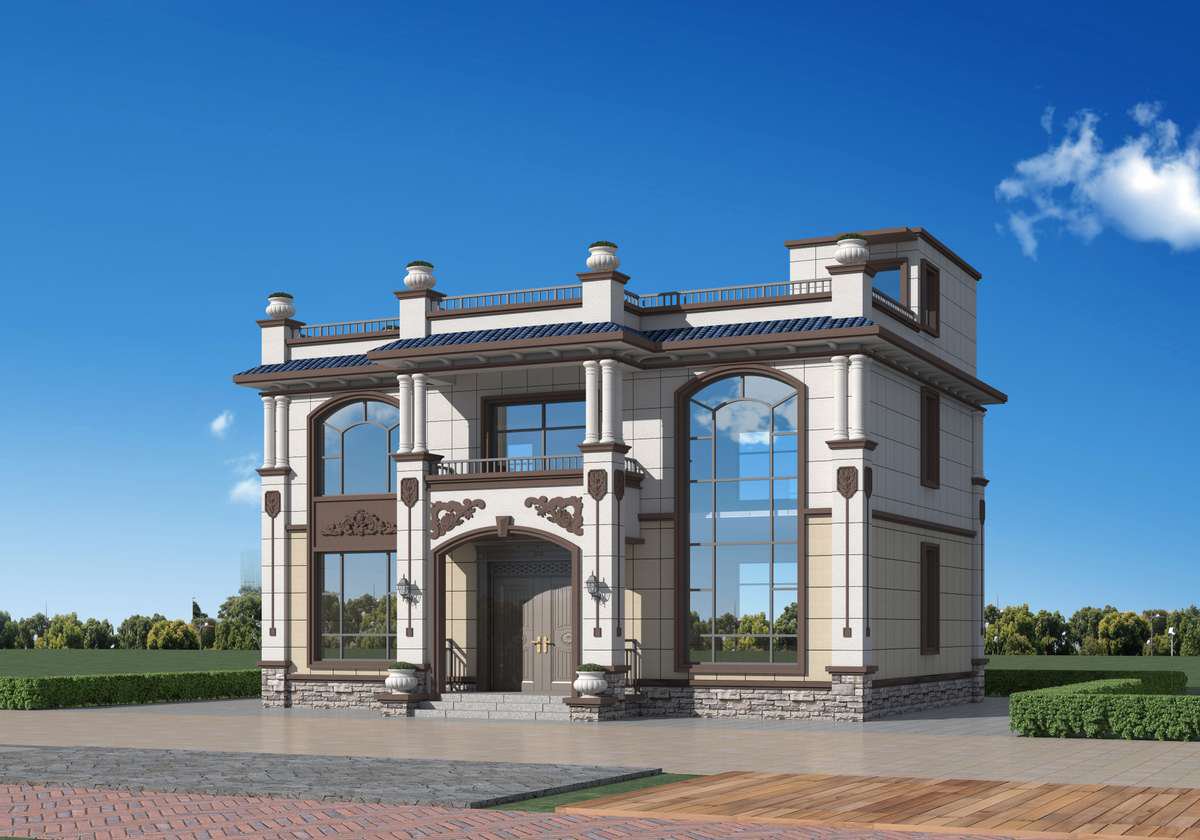 平屋頂農村別墅設計，施工難度較小，實用性更強