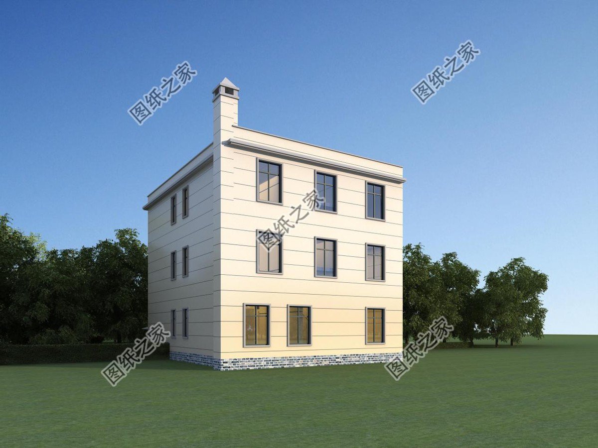 平屋頂農村別墅設計，施工難度較小，實用性更強