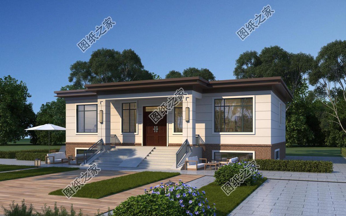 平屋頂農村別墅設計，施工難度較小，實用性更強