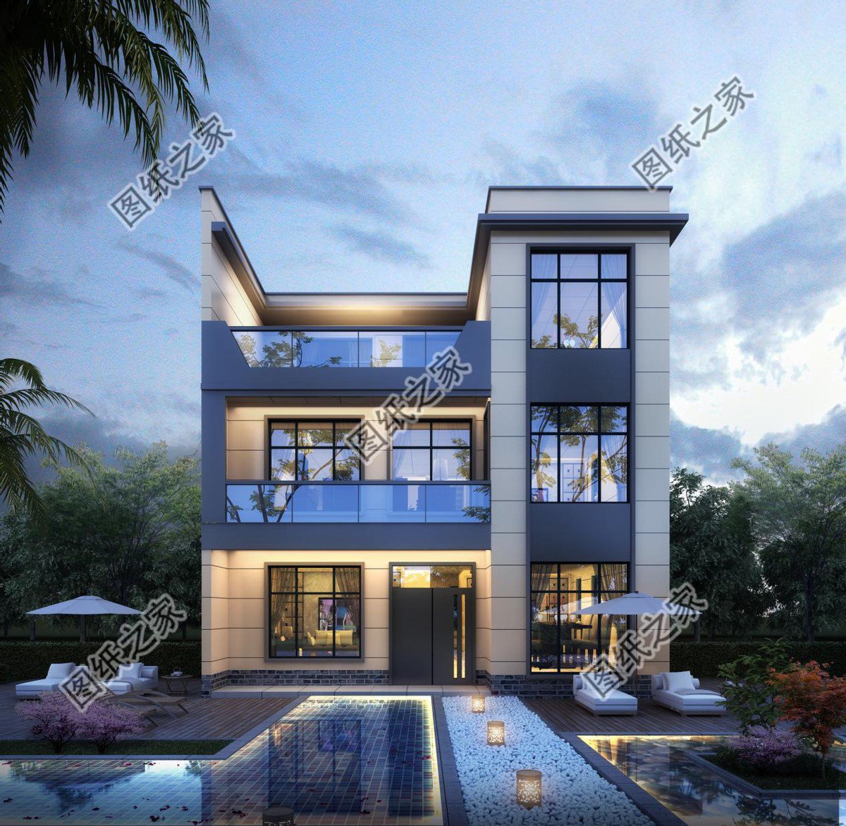 平屋頂農村別墅設計，施工難度較小，實用性更強