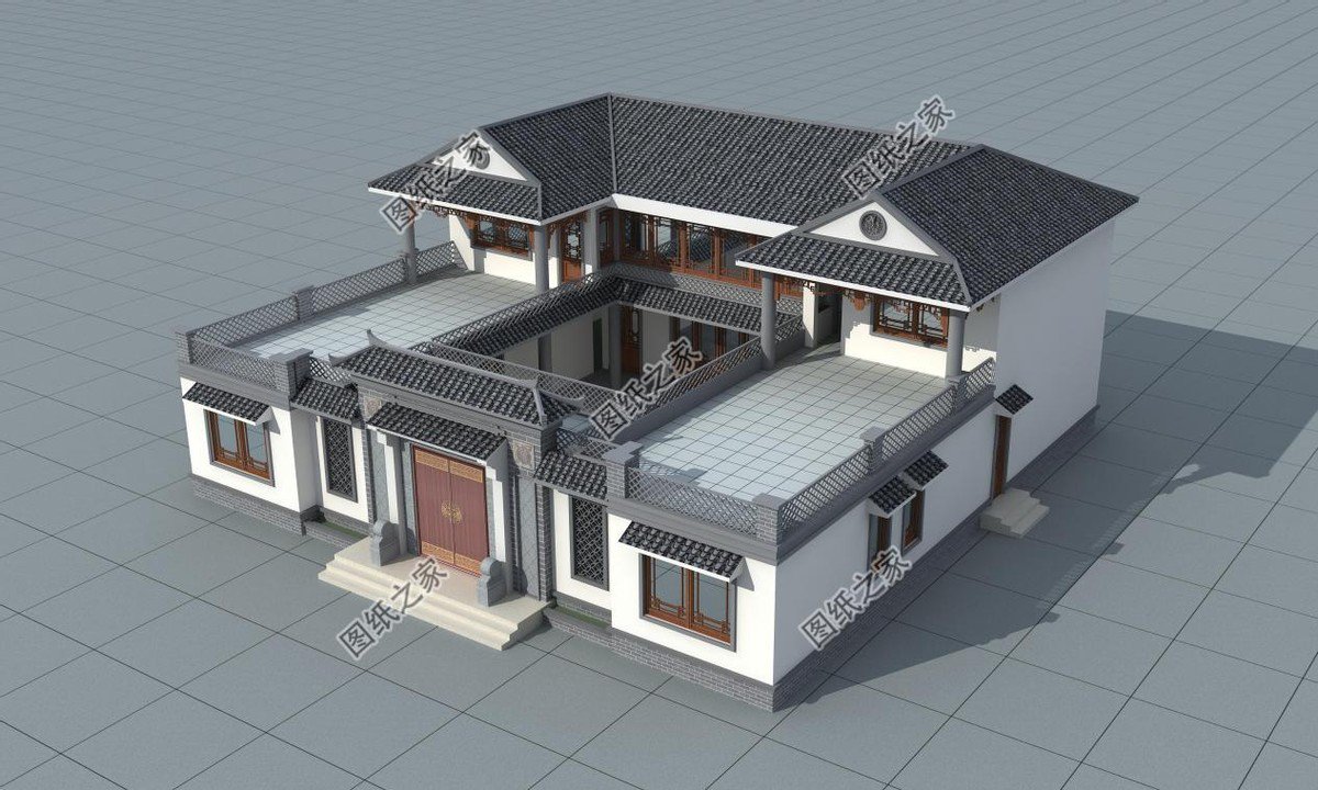 國風(fēng)四合院別墅設(shè)計，中國式浪漫的完美體現(xiàn)，國人的理想住宅