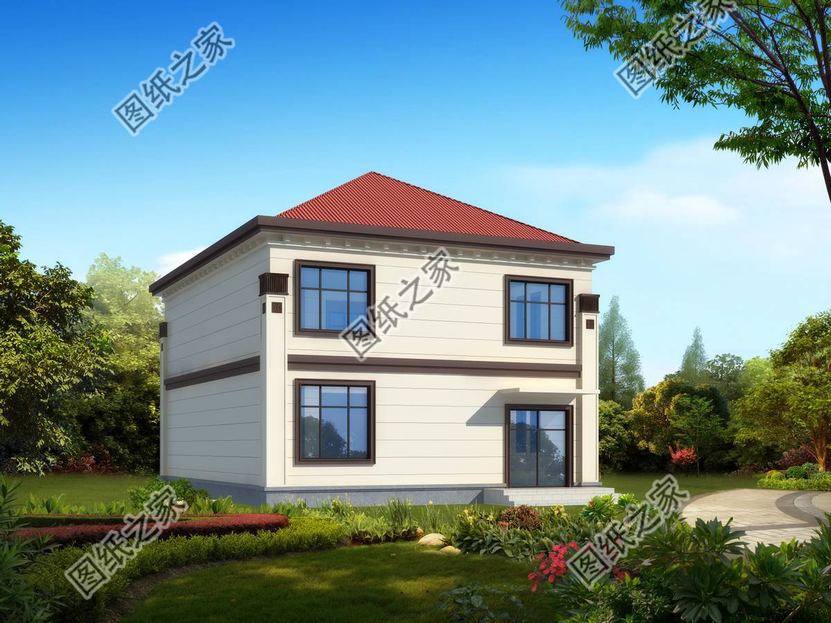 紅瓦配米白墻，溫馨別墅設計，帶給你家的享受快來看看吧