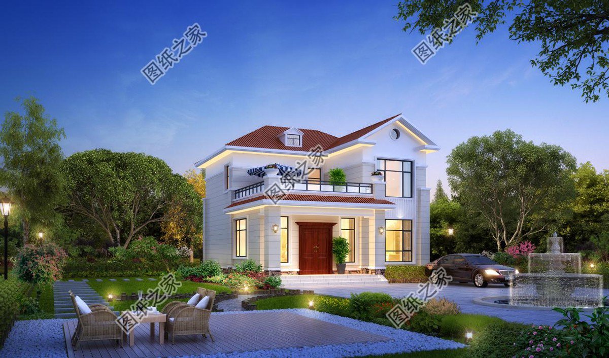 紅瓦配米白墻，溫馨別墅設計，帶給你家的享受快來看看吧