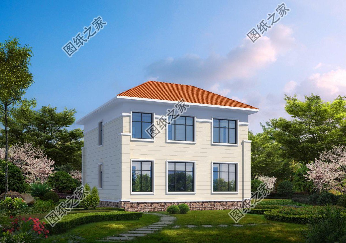 紅瓦配米白墻，溫馨別墅設計，帶給你家的享受快來看看吧