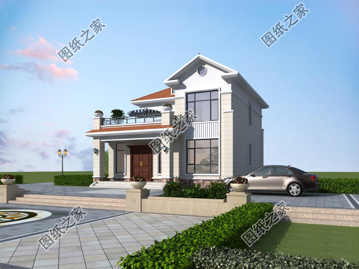 紅瓦配米白墻，溫馨別墅設計，帶給你家的享受快來看看吧