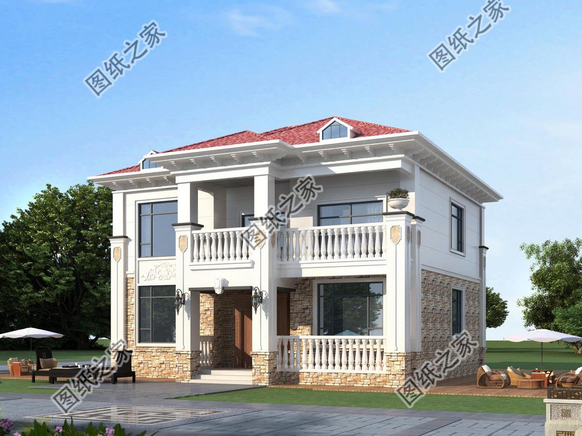 紅瓦配米白墻，溫馨別墅設計，帶給你家的享受快來看看吧