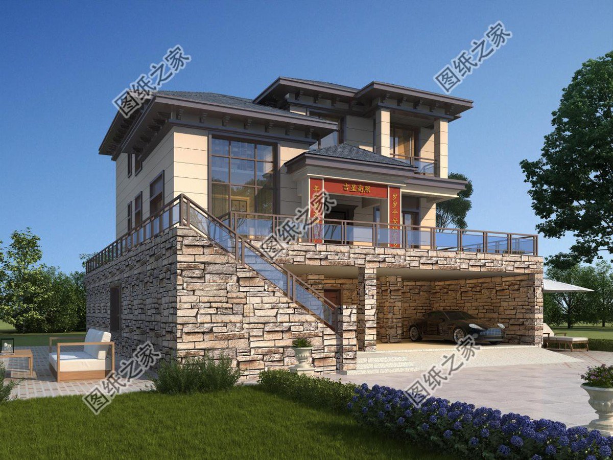 帶架空層的農(nóng)村別墅設計，防潮又防水超強的實用功能，你還不心動