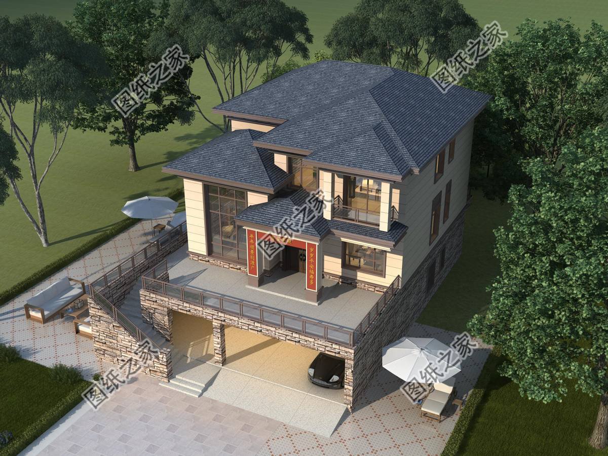 帶架空層的農(nóng)村別墅設計，防潮又防水超強的實用功能，你還不心動