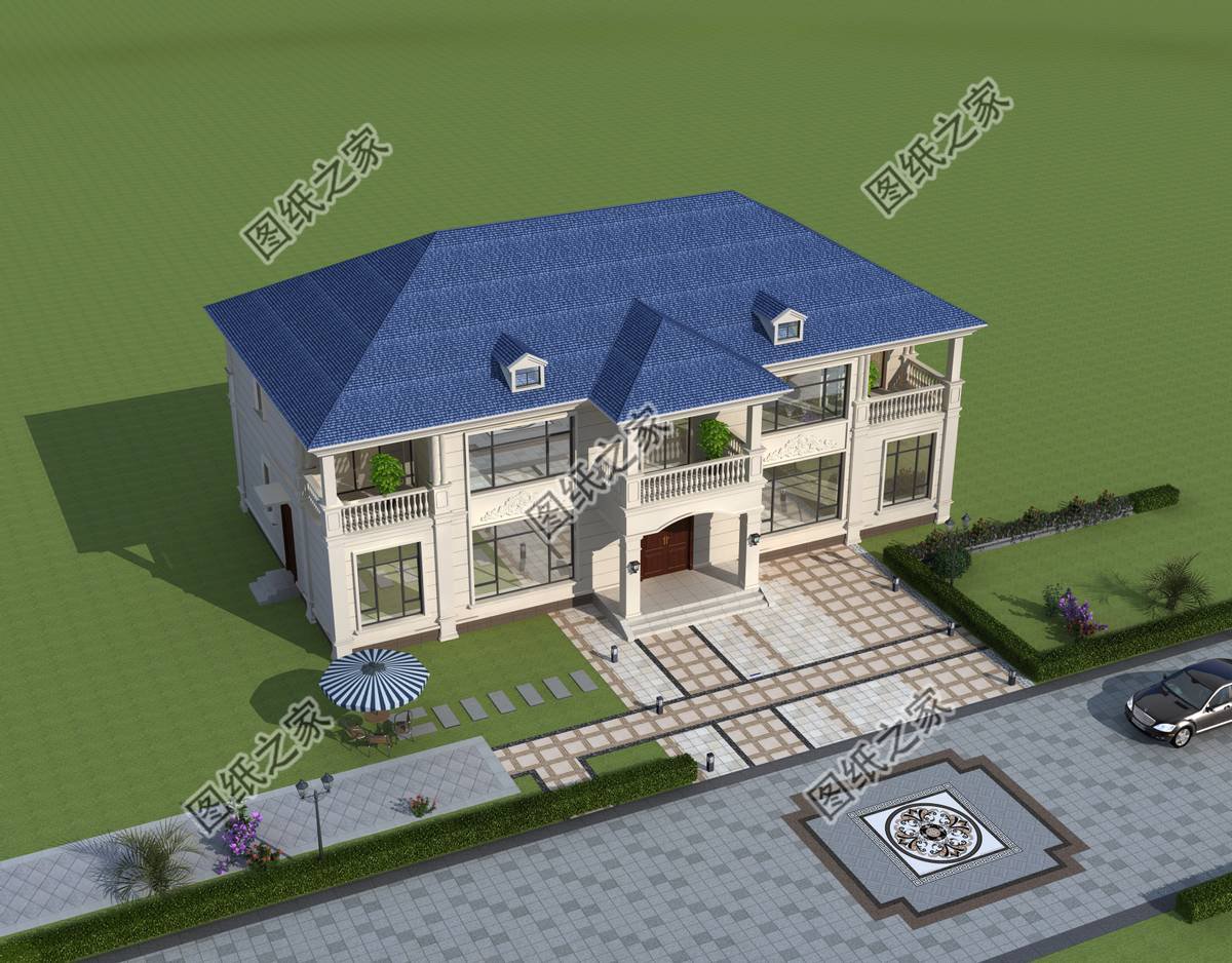 高端大氣的農村別墅設計，富麗堂皇般的外觀，多少業主夢中的家園