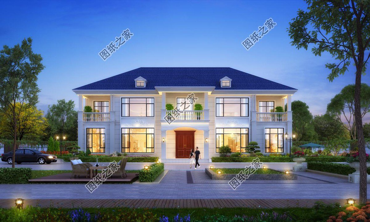 高端大氣的農村別墅設計，富麗堂皇般的外觀，多少業主夢中的家園