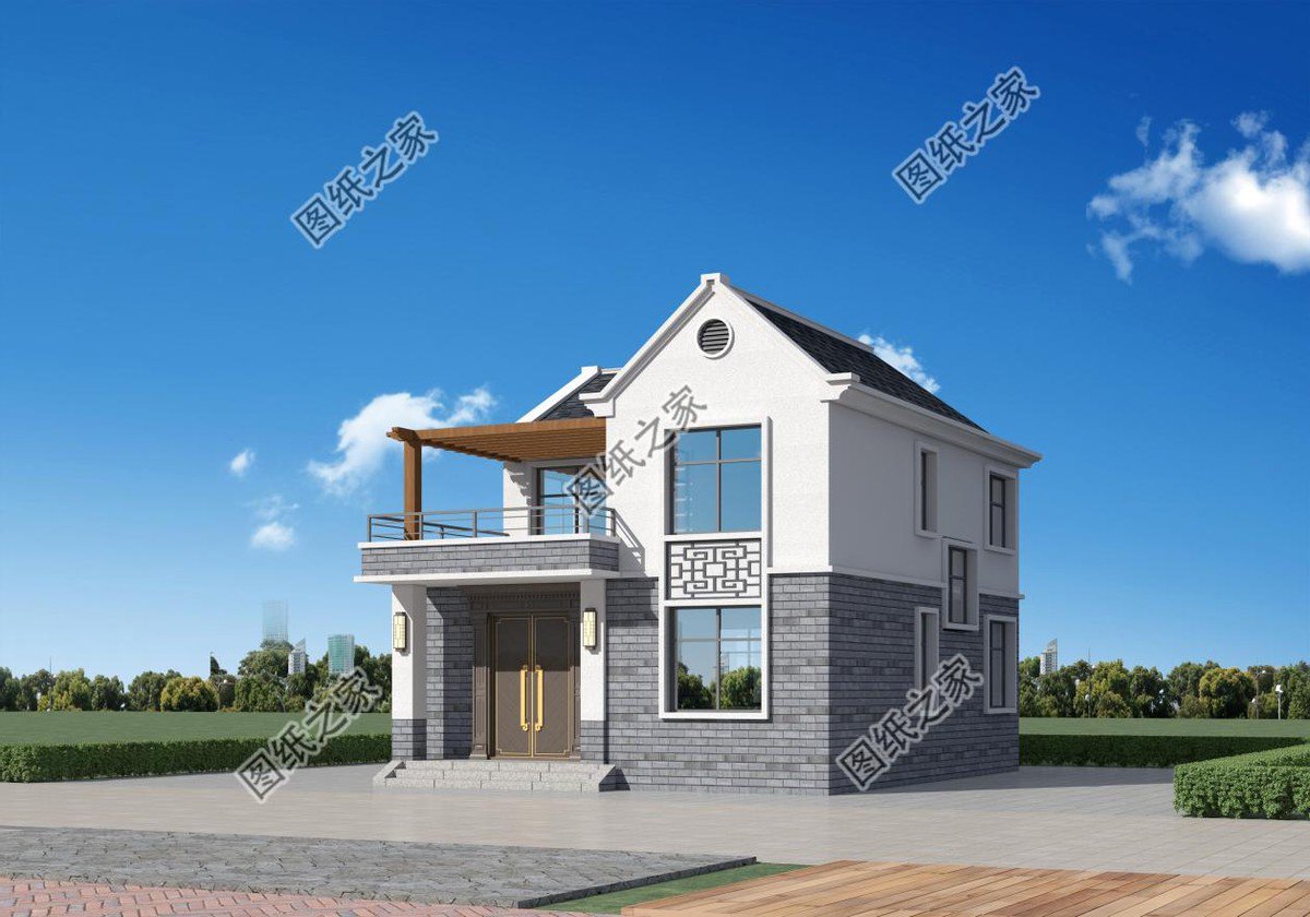 新中式農村別墅設計，回老家建上一棟，盡顯大氣