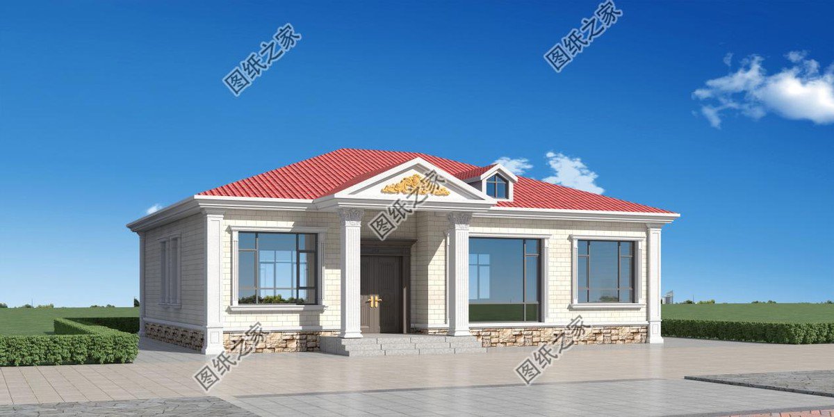 4款農村歐式一層別墅設計，外觀簡約好看造價不高還實用