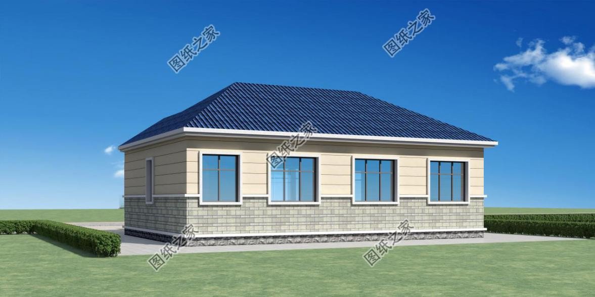 4款農村歐式一層別墅設計，外觀簡約好看造價不高還實用