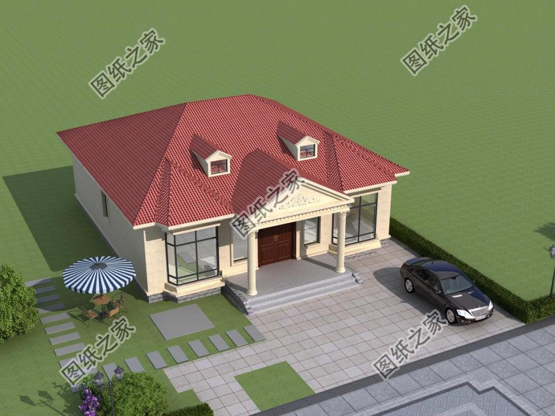 4款農村歐式一層別墅設計，外觀簡約好看造價不高還實用