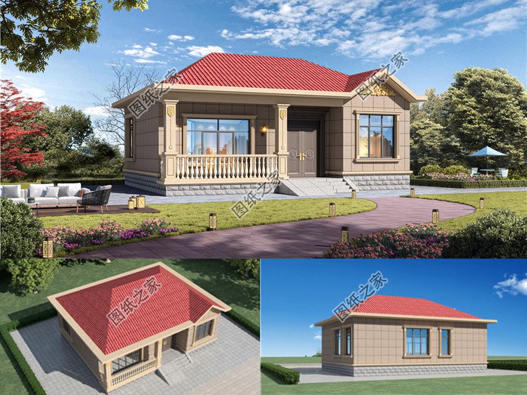 簡單經濟一層自建養老房效果圖