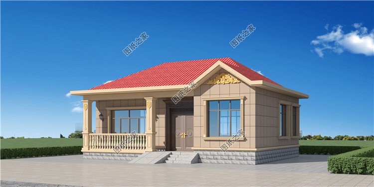 簡單經濟一層自建養老房外觀圖