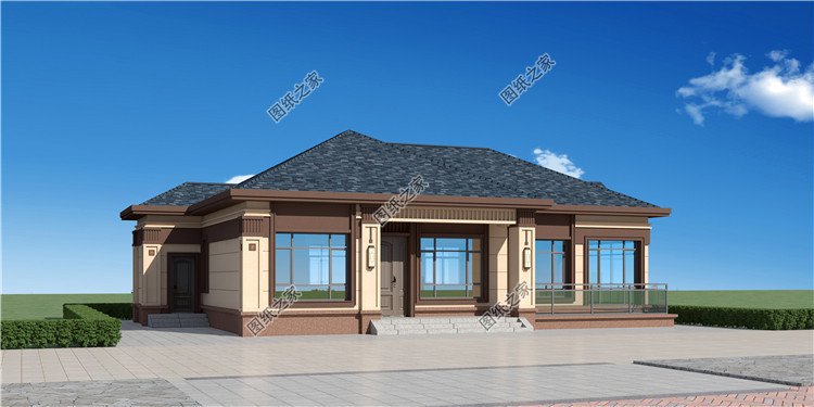 居家養老一層別墅設計圖外觀圖