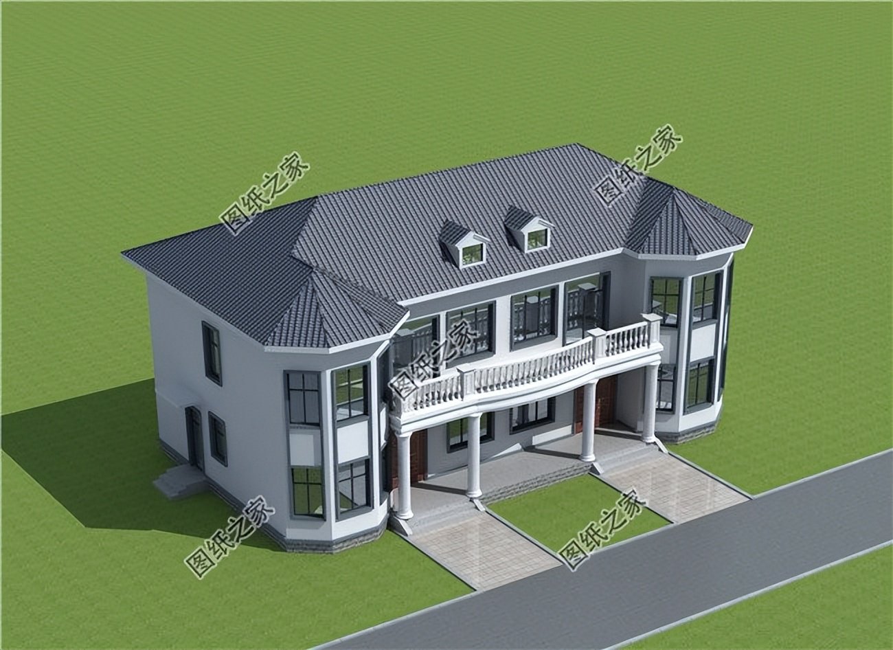 農村兄弟雙拼別墅設計，加強親人之間的感情，既省錢又省心