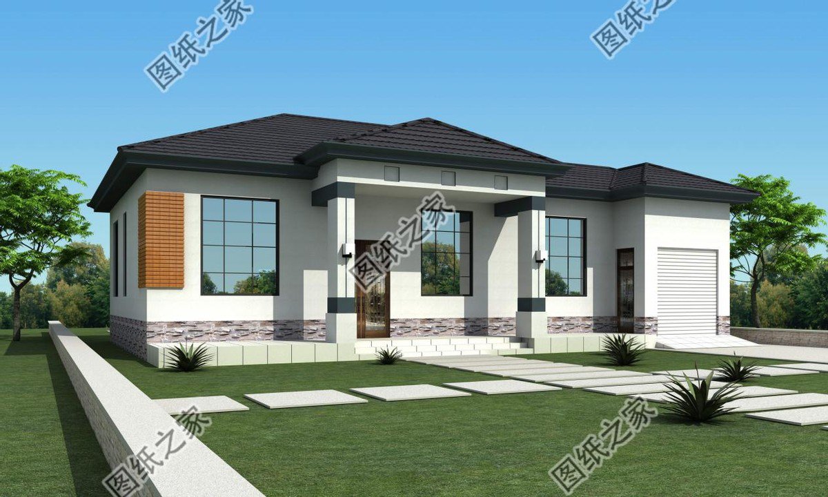 農(nóng)村一層別墅帶車庫設(shè)計，實用接地氣，現(xiàn)在農(nóng)村建房必不可少