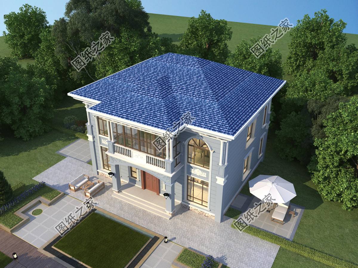 3款對稱歐式農村別墅設計，外觀經典耐看，建在老家最合適