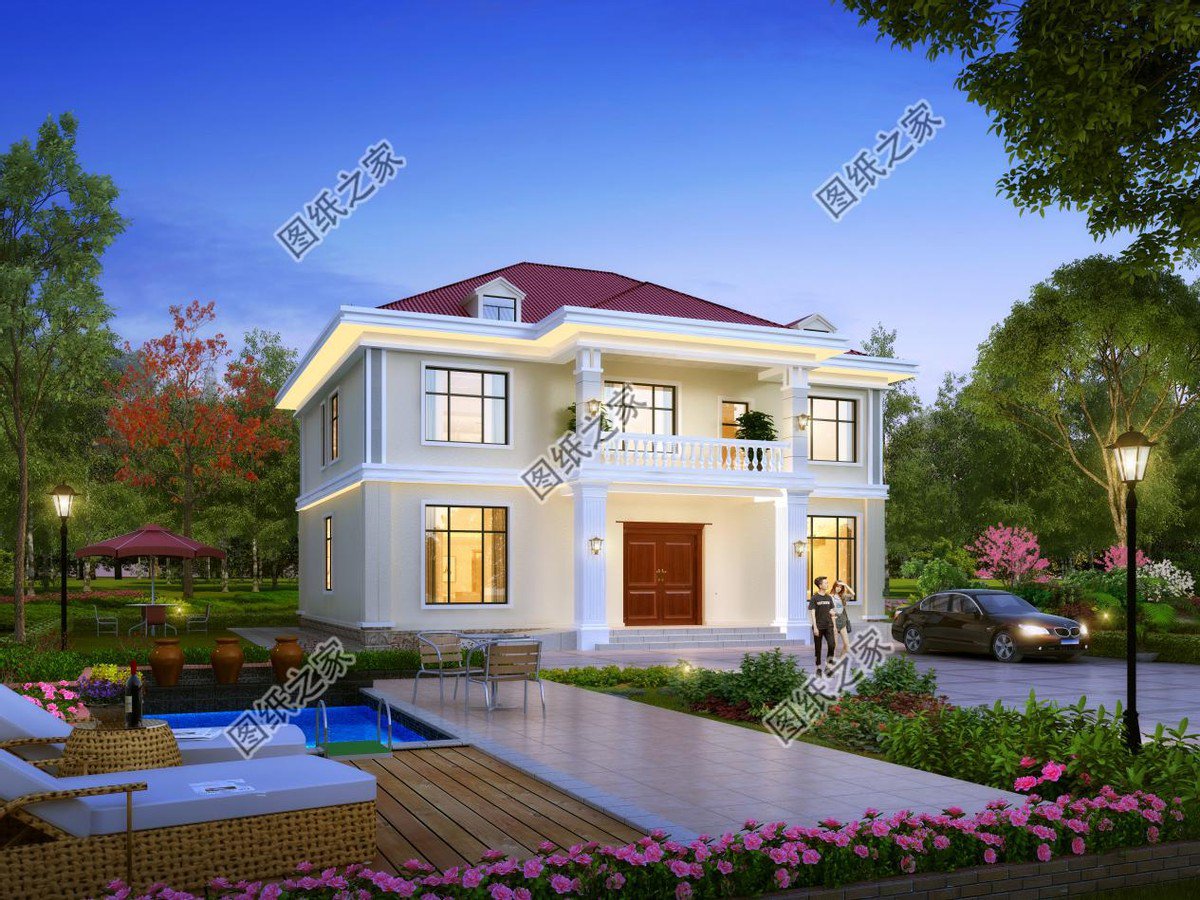 3款對稱歐式農村別墅設計，外觀經典耐看，建在老家最合適