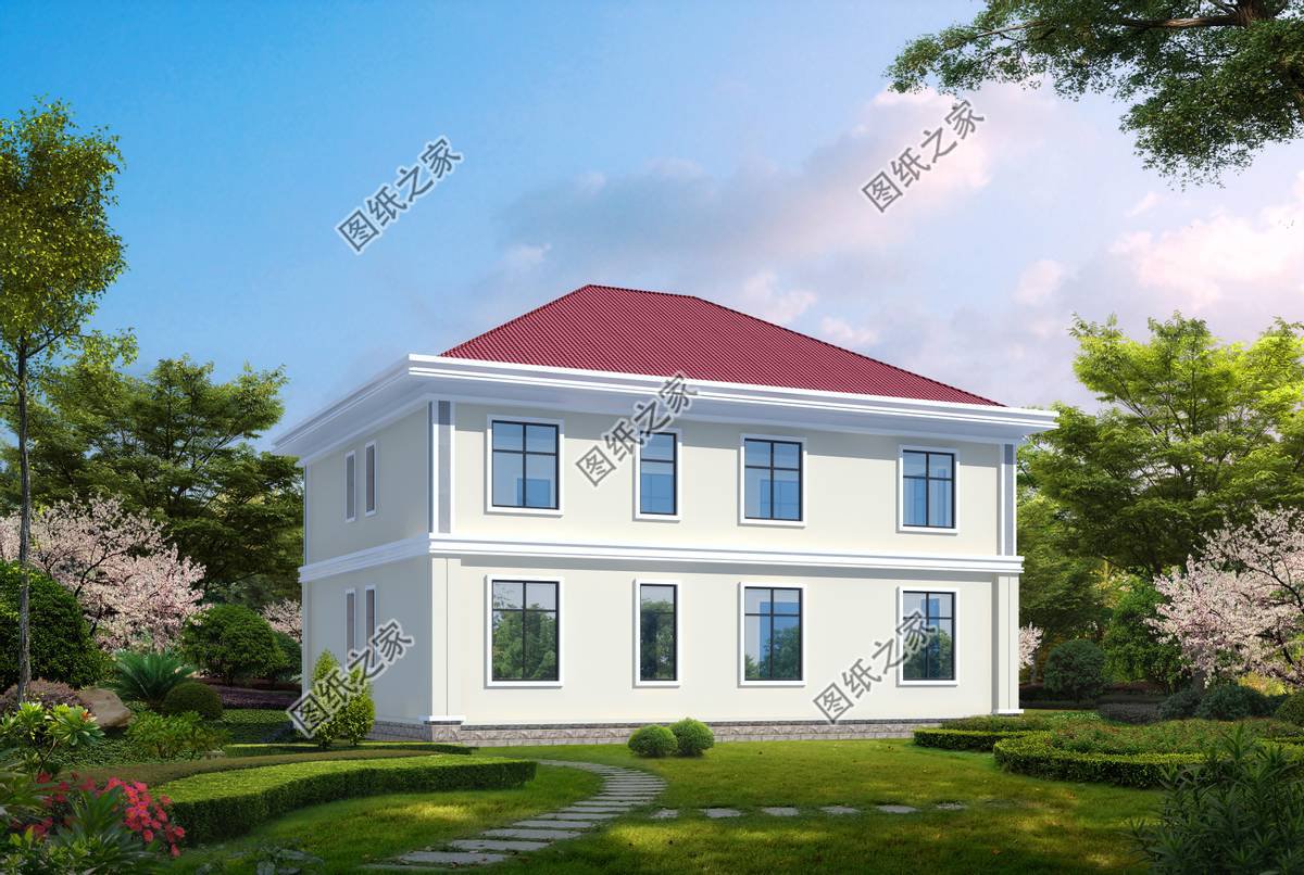 3款對稱歐式農村別墅設計，外觀經典耐看，建在老家最合適