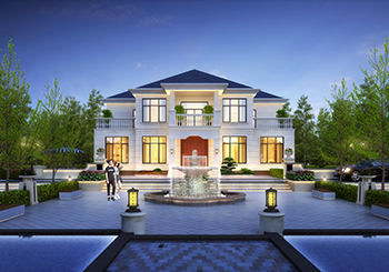 200平米二層五間對稱式造型別墅，秒治愈強迫癥患者