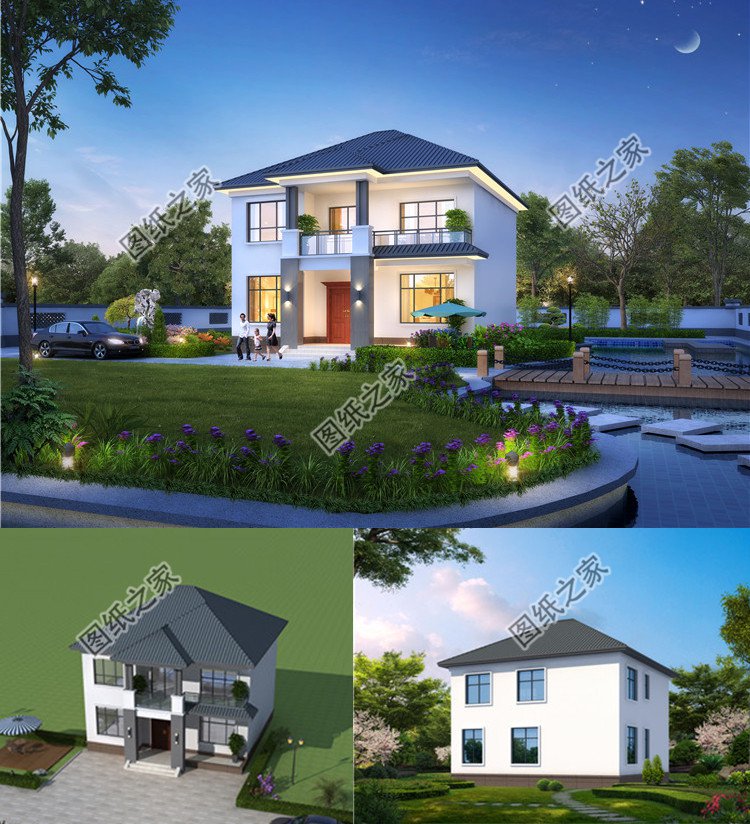 11&times;10米農村二層別墅圖效果圖